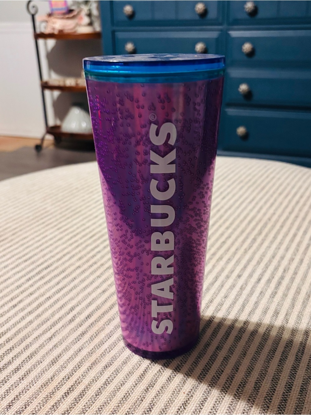 Starbucks Purple Ombre Tumbler with Blue Accent Lid